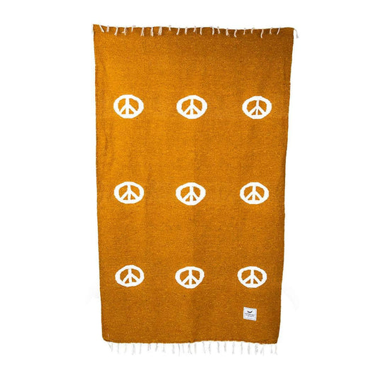 Handwoven Throw Blanket | Peace | Recycled