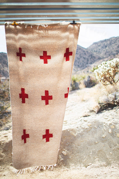 Handwoven Throw Blanket | Positive Vibrations | Recycled