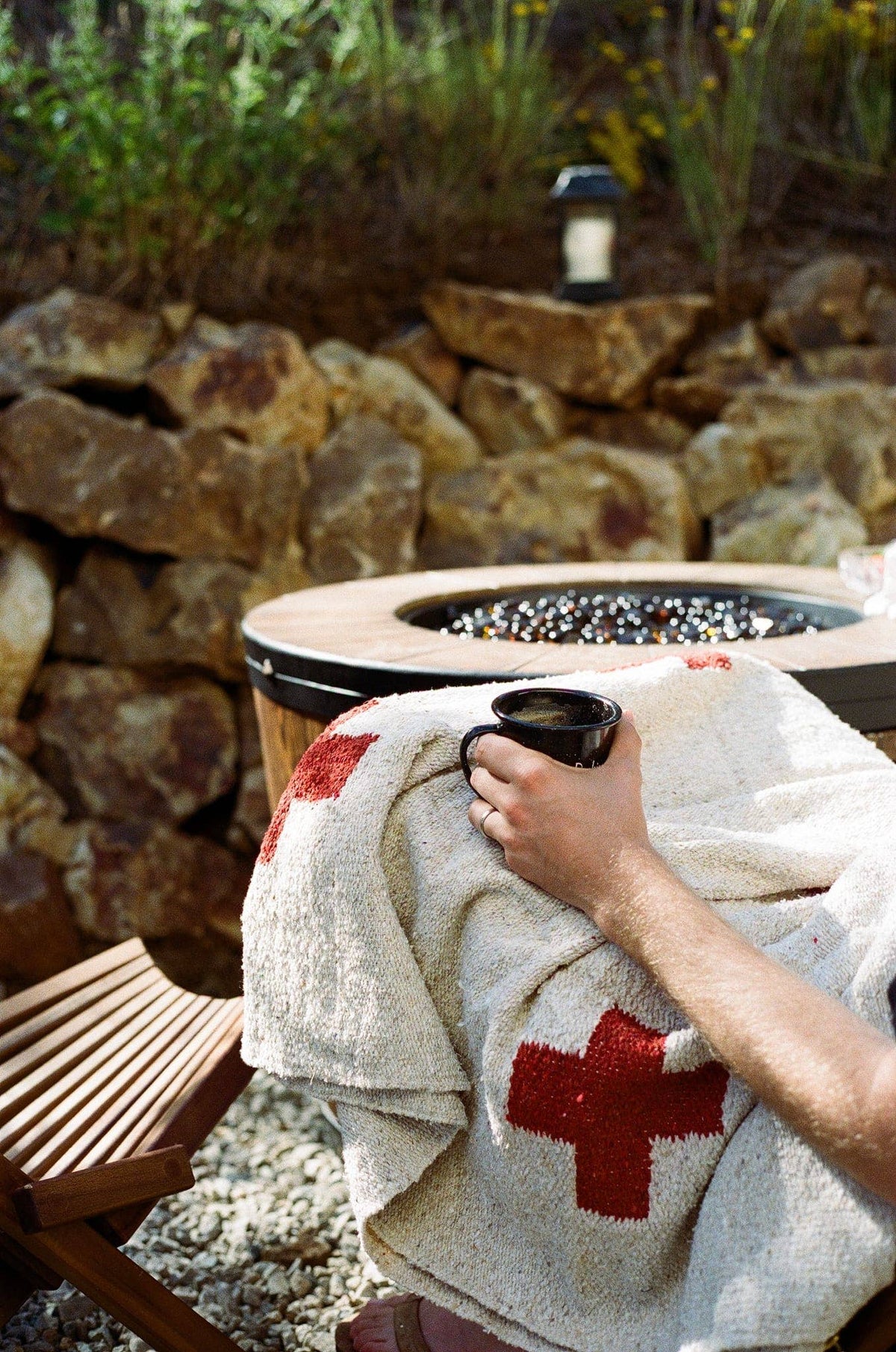 Handwoven Throw Blanket | Positive Vibrations | Recycled