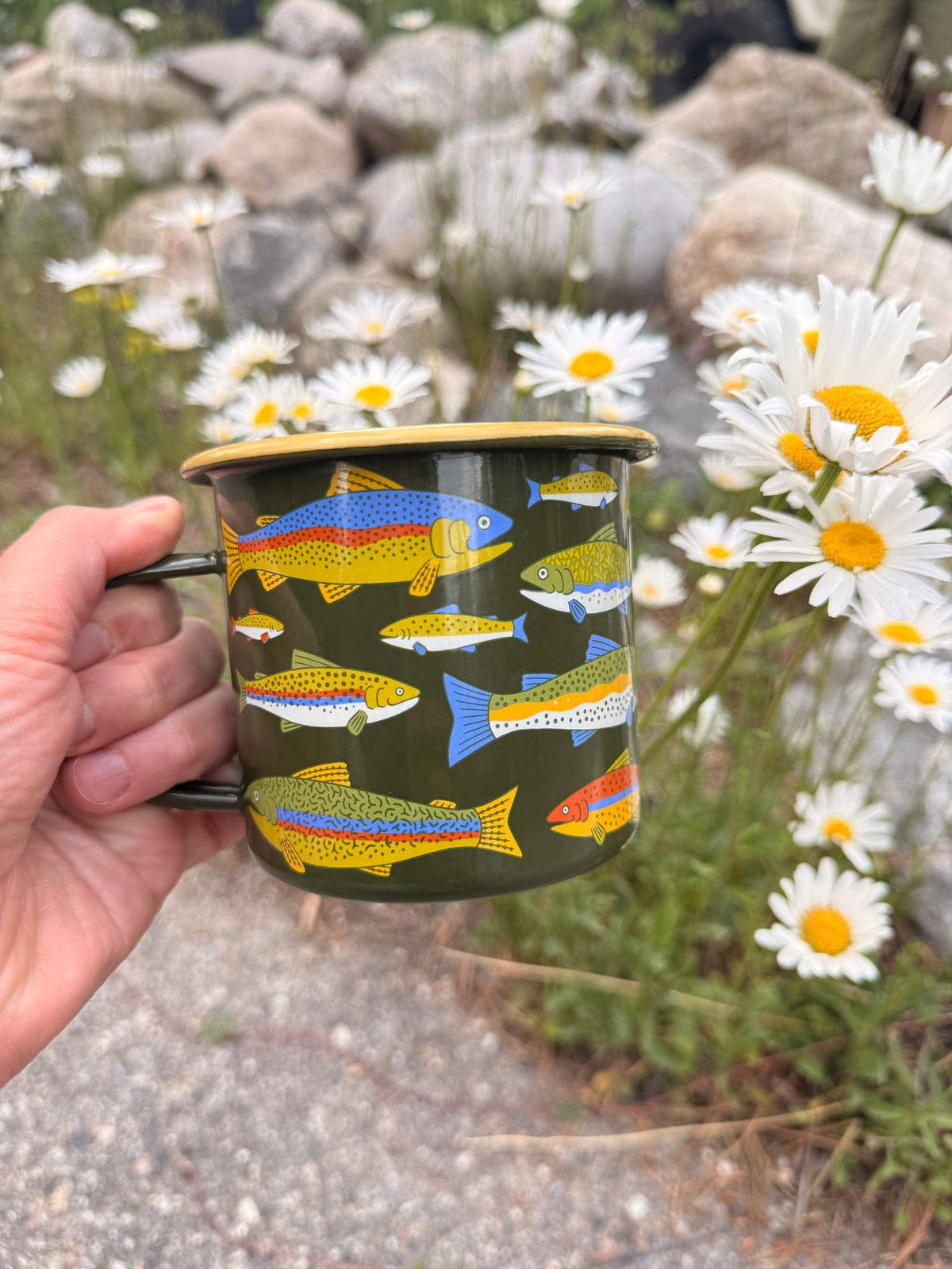 Enamel Coffee & Camp Mug | Trout | 16oz