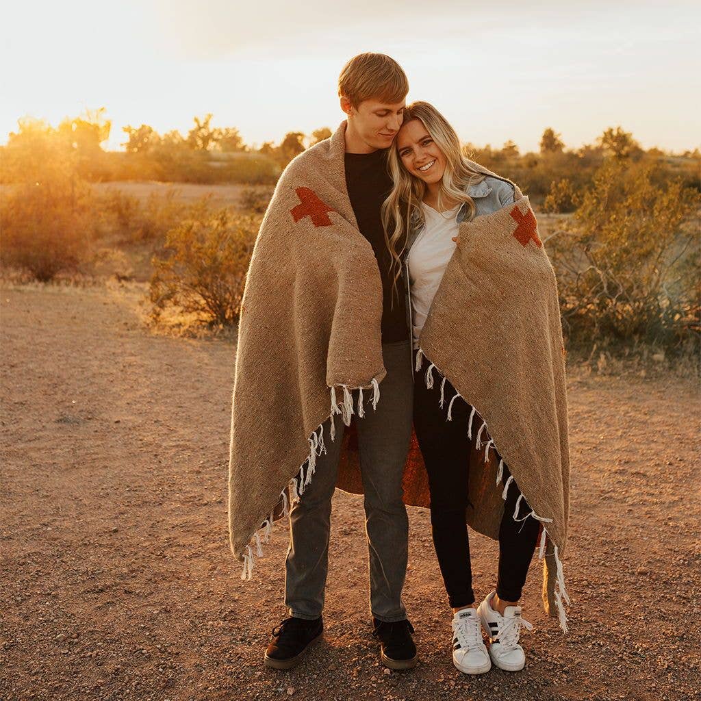 Handwoven Throw Blanket | Positive Vibrations | Recycled
