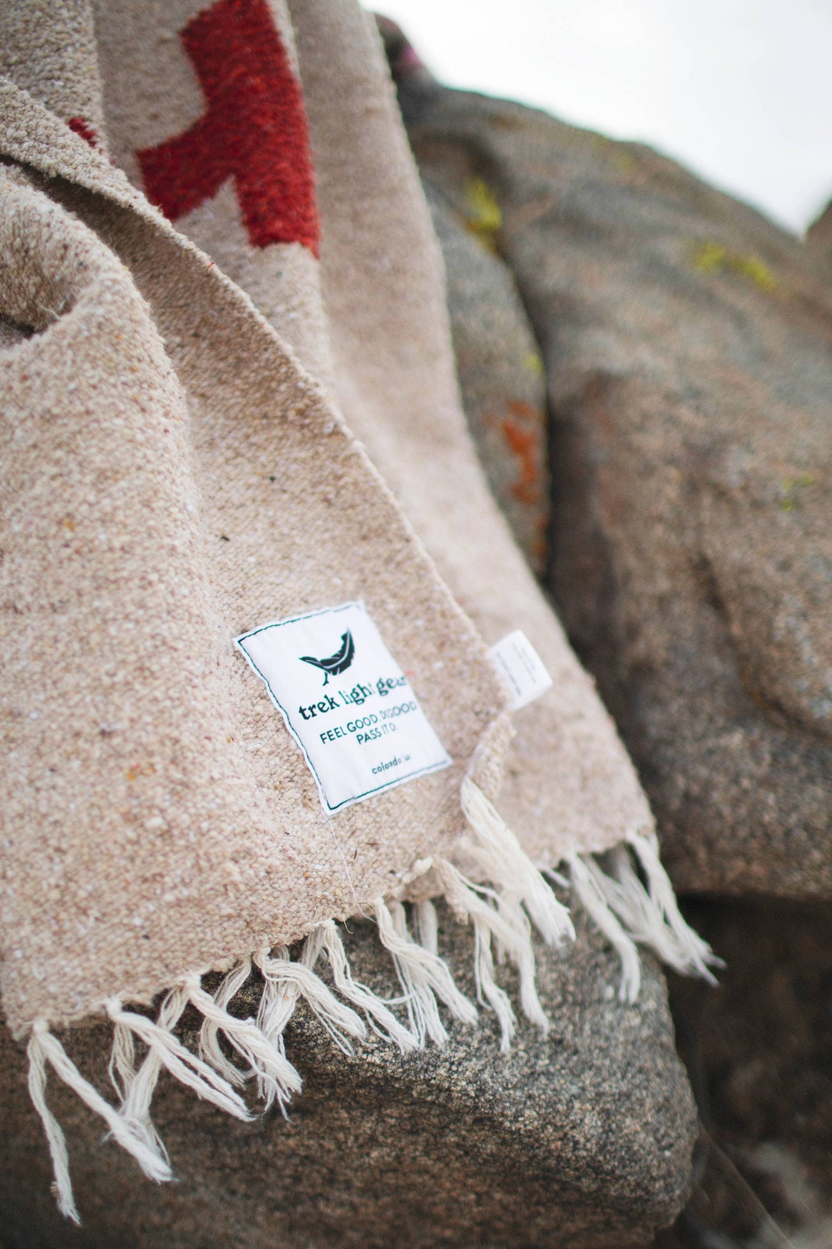 Handwoven Throw Blanket | Positive Vibrations | Recycled