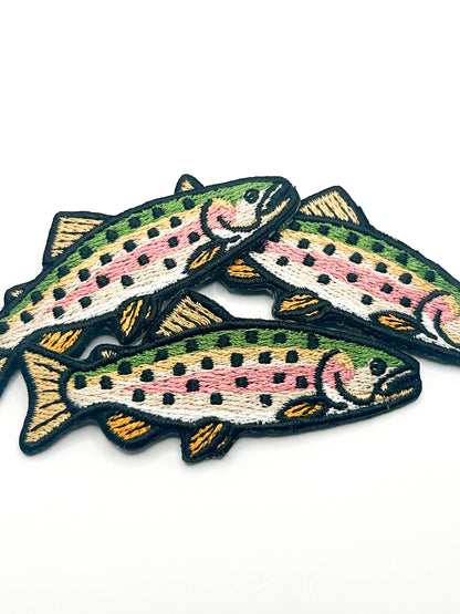 Trout Fish Multicolor Embroidered Iron On Sew On Patch