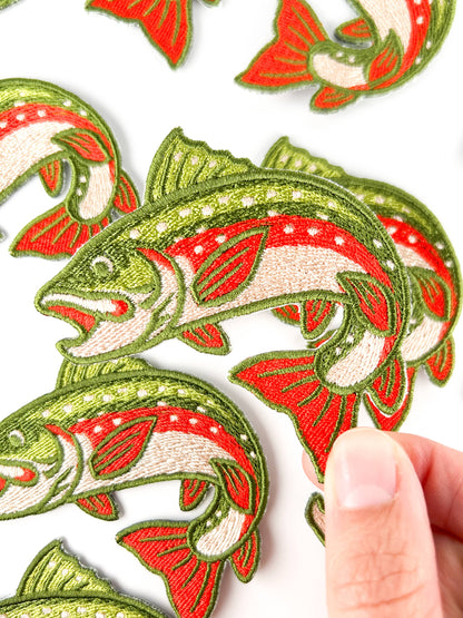 Brook Trout Patch – Embroidered Iron-On Fisherman Patch