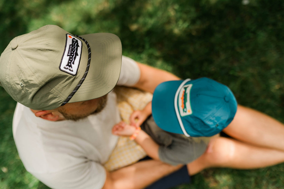 Nylon Snapback Hat | Trout | Olive Green