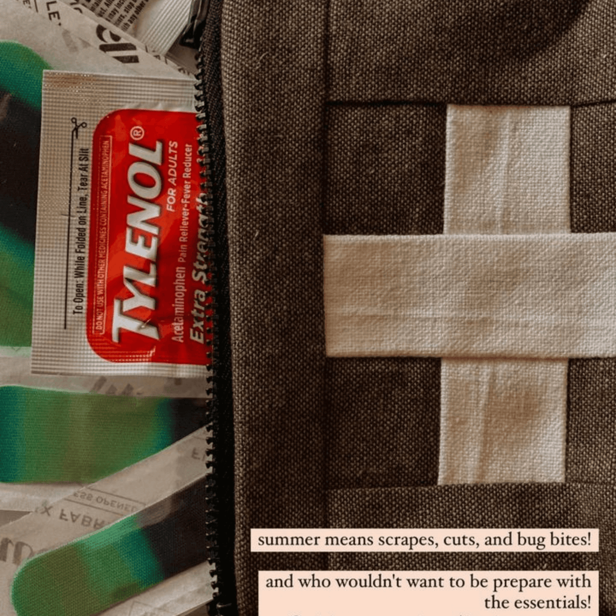 Compact First Aid Pouch – Handmade Medical Travel Kit