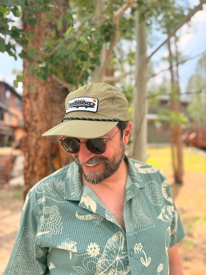 Nylon Snapback Hat | Trout | Olive Green