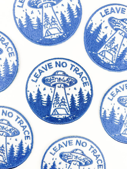 Leave No Trace UFO Patch Embroidered Camping UFO