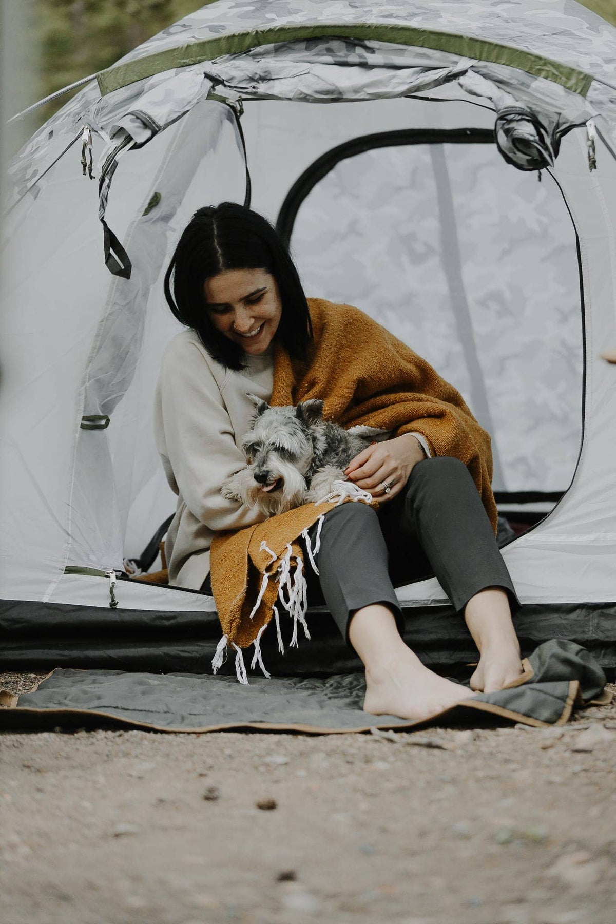 Handwoven Throw Blanket | Peace | Recycled
