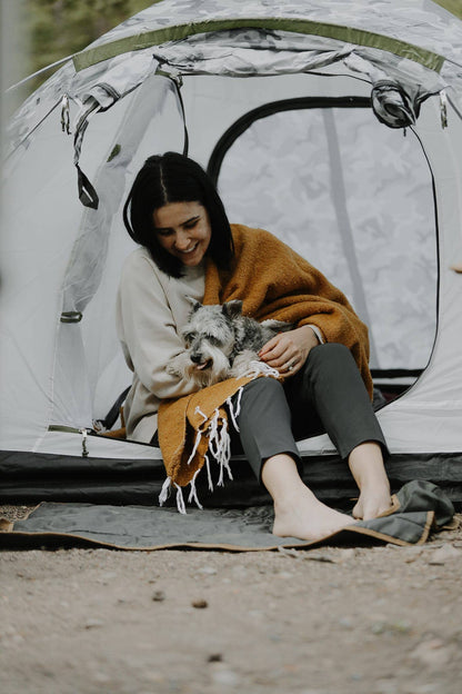 Handwoven Throw Blanket | Peace | Recycled