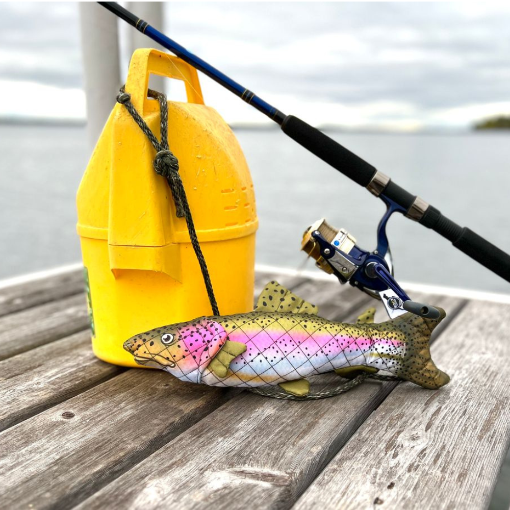 Rainbow Trout Lined Dog Toy