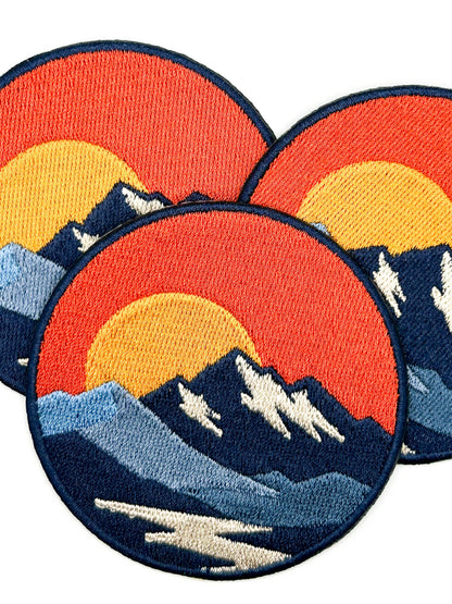 Embroidered Mountain Iron On Sew On Patch