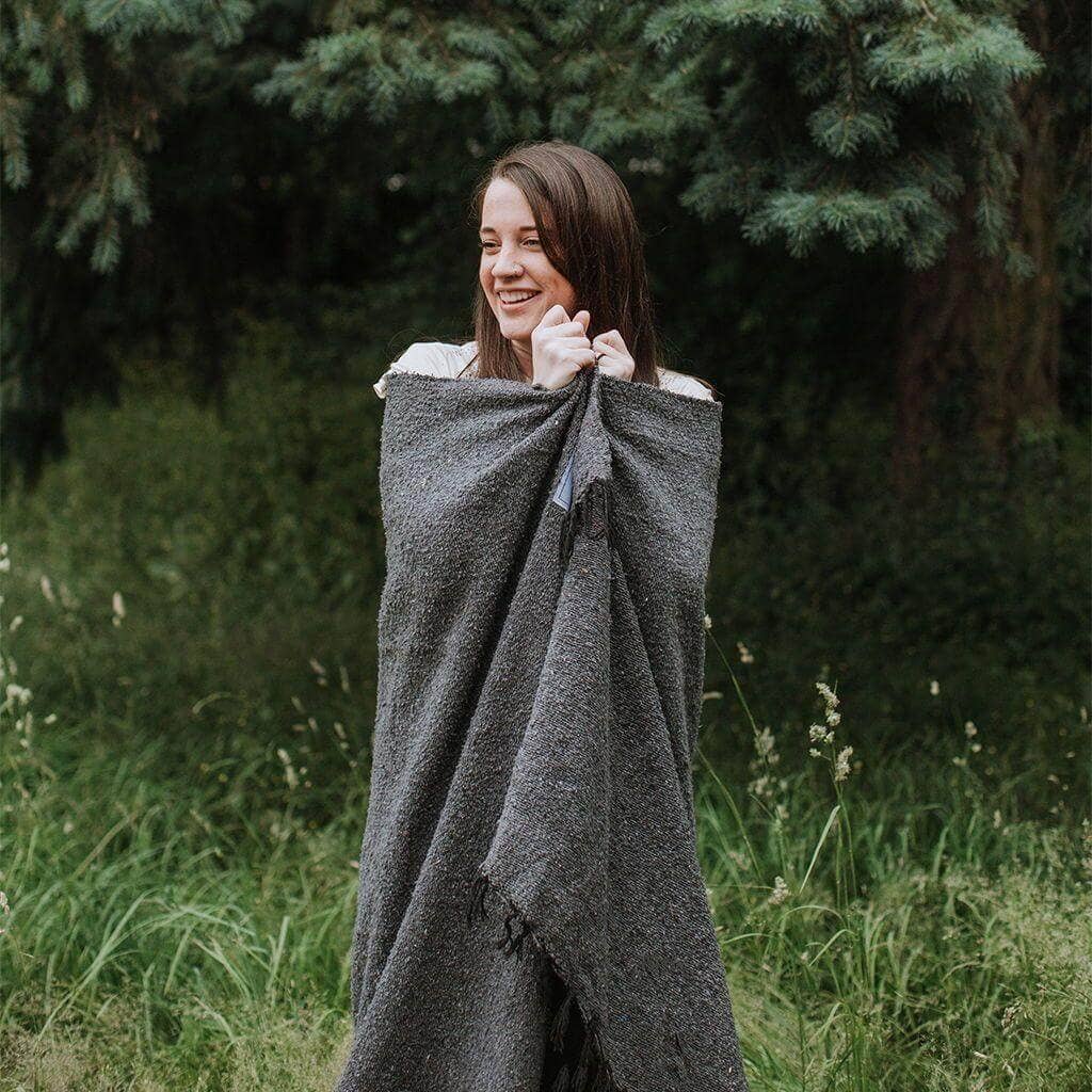 Handwoven Throw Blanket | Greyson | Recycled