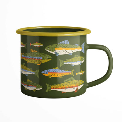 Enamel Coffee & Camp Mug | Trout | 16oz
