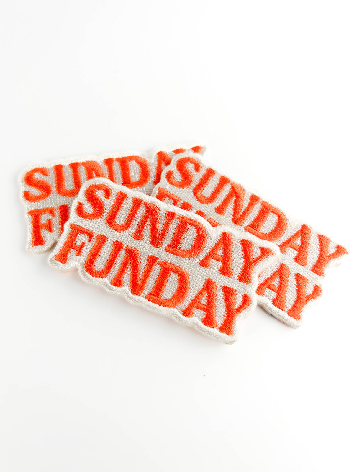 Sunday Funday Embroidered Patch Retro Iron On Patch for Hats
