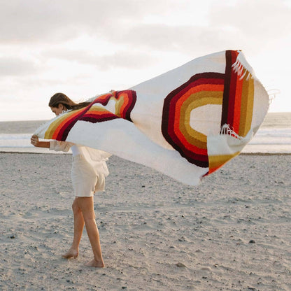 Handwoven Throw Blanket | Bowie | Recycled