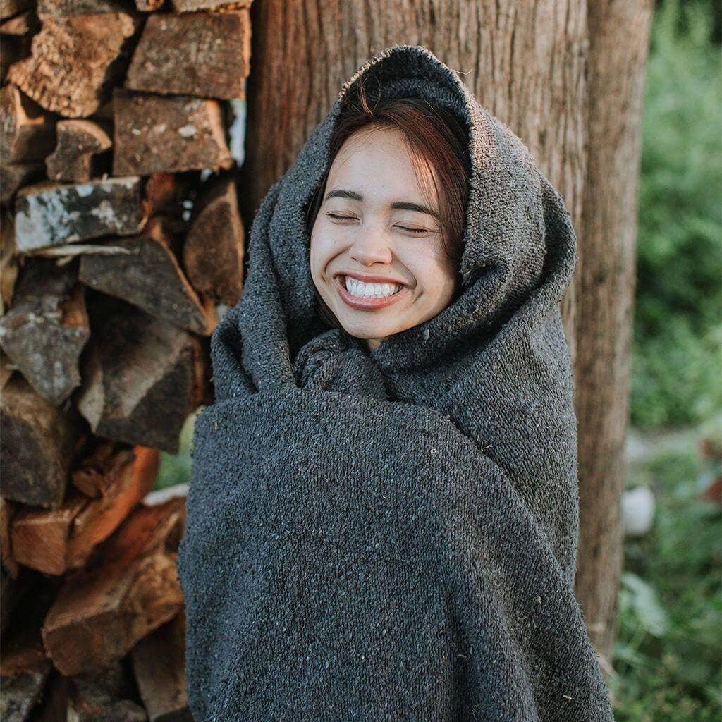 Handwoven Throw Blanket | Greyson | Recycled