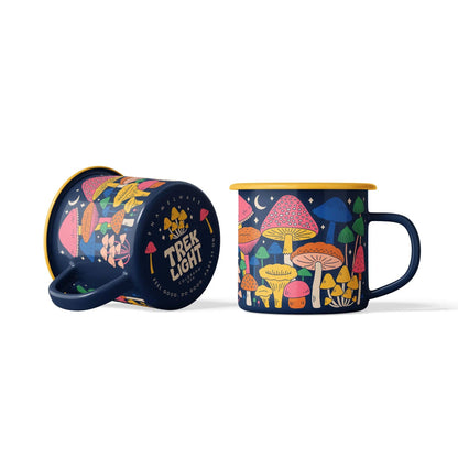 Enamel Coffee & Camp Mug | Midnight Mushroom | 16oz