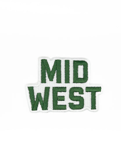 Midwest Embroidered Patch Green Text Patch Regional Pride