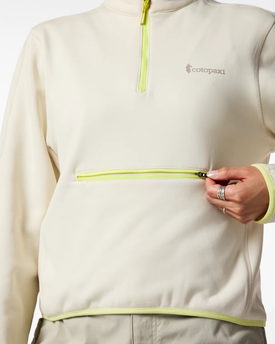 Tempa Fleece Quarter-Zip Pullover (Women's) - Chalk