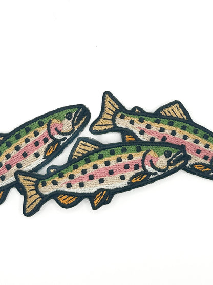 Trout Fish Multicolor Embroidered Iron On Sew On Patch