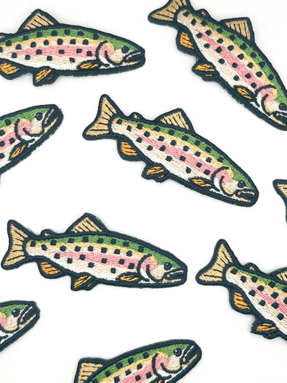 Trout Fish Multicolor Embroidered Iron On Sew On Patch