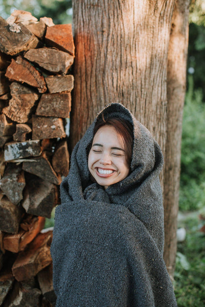 Handwoven Throw Blanket | Greyson | Recycled
