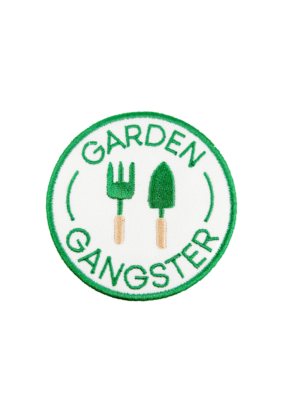 Garden Gangster Embroidered Iron On Patch Organic Farm Hats