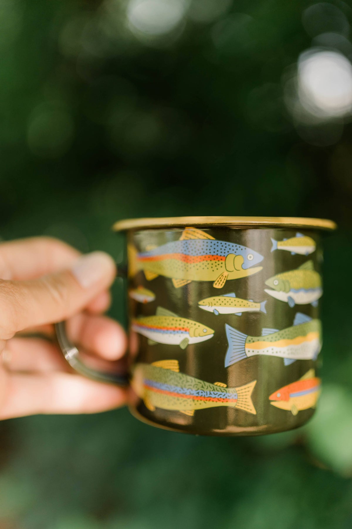 Enamel Coffee & Camp Mug | Trout | 16oz