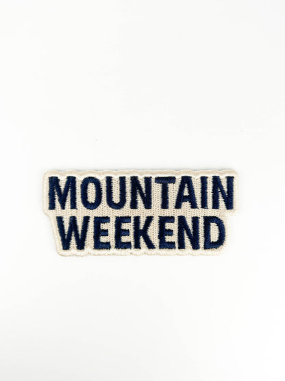 Mountain Weekend Patch Outdoor Adventure Embroidered Iron On