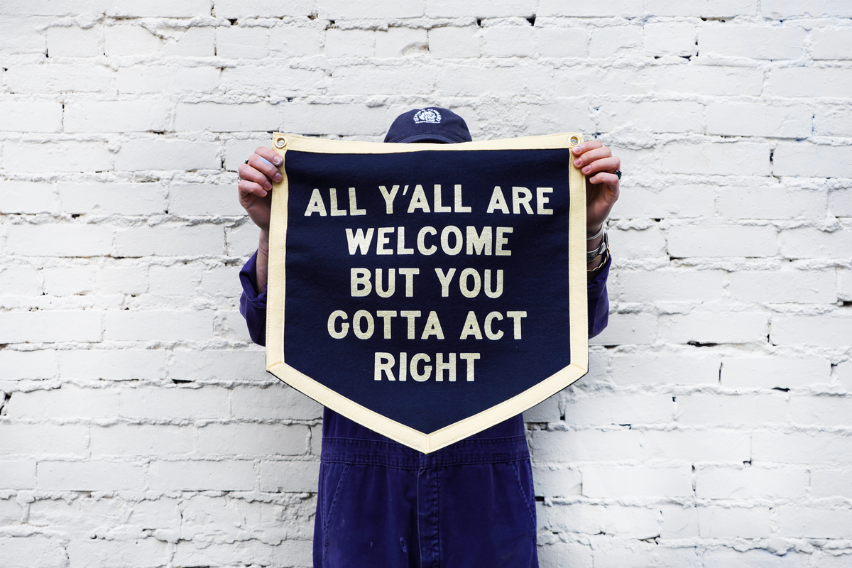 All Y'all Are Welcome Camp Flag • Tate Farms x Oxford Pennant