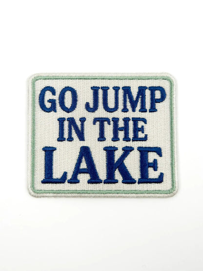 Go Jump in the Lake Patch – Embroidered Iron On Cabin Boat