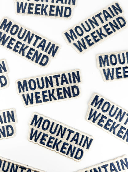 Mountain Weekend Patch Outdoor Adventure Embroidered Iron On