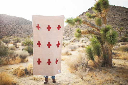 Handwoven Throw Blanket | Positive Vibrations | Recycled