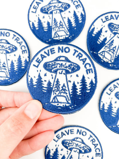 Leave No Trace UFO Patch Embroidered Camping UFO