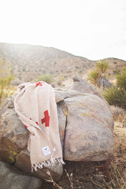 Handwoven Throw Blanket | Positive Vibrations | Recycled