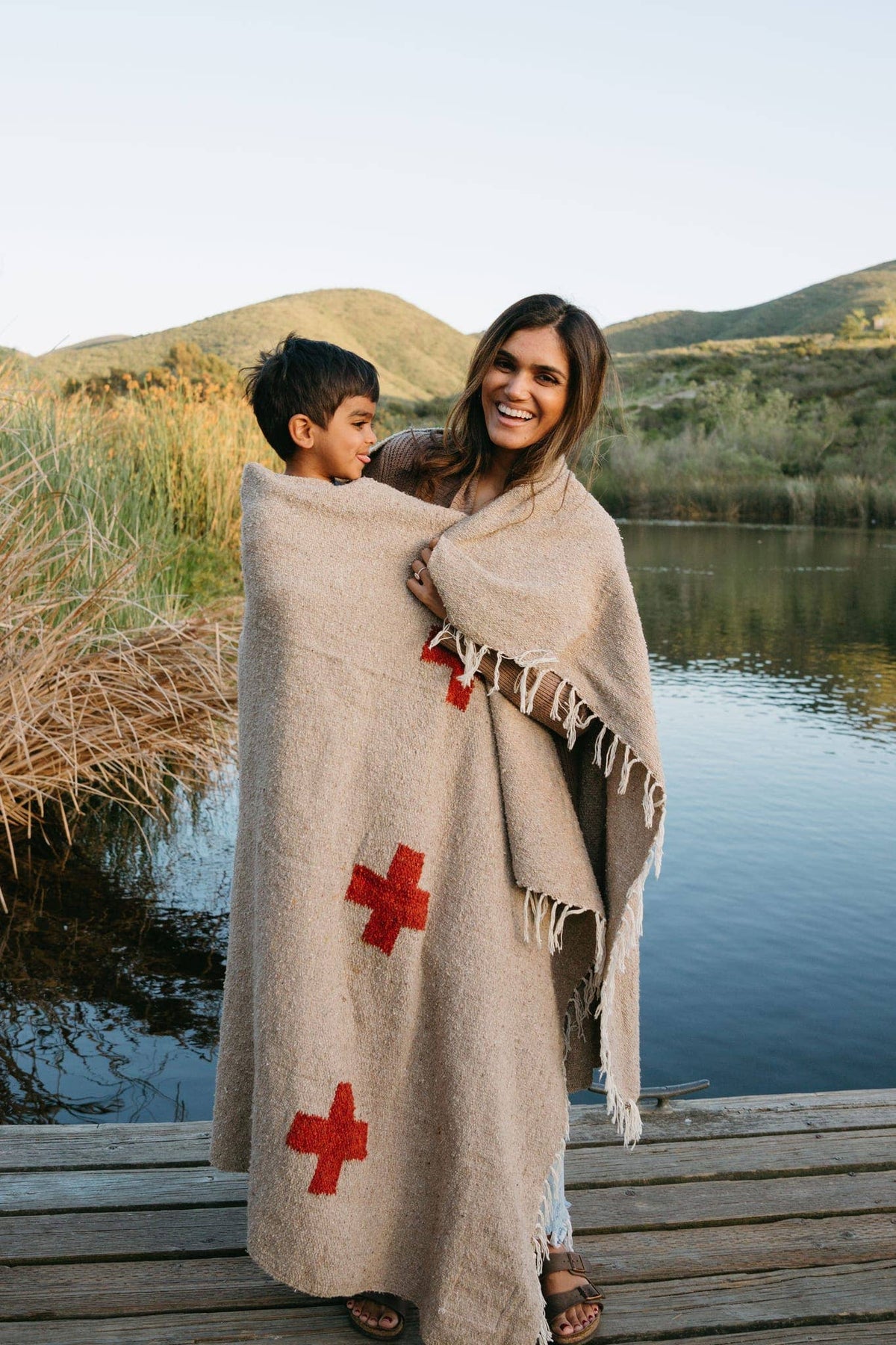 Handwoven Throw Blanket | Positive Vibrations | Recycled