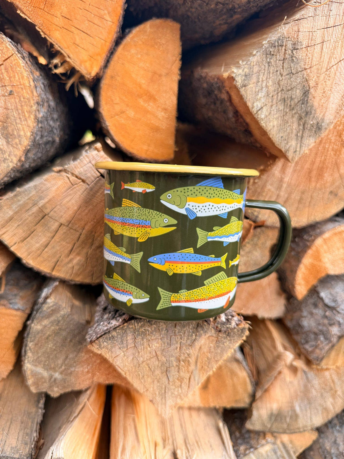 Enamel Coffee & Camp Mug | Trout | 16oz