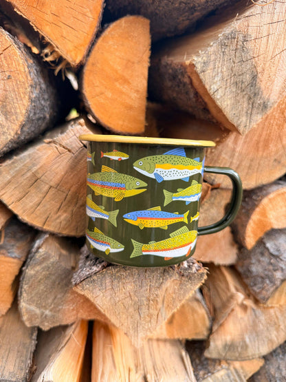 Enamel Coffee & Camp Mug | Trout | 16oz