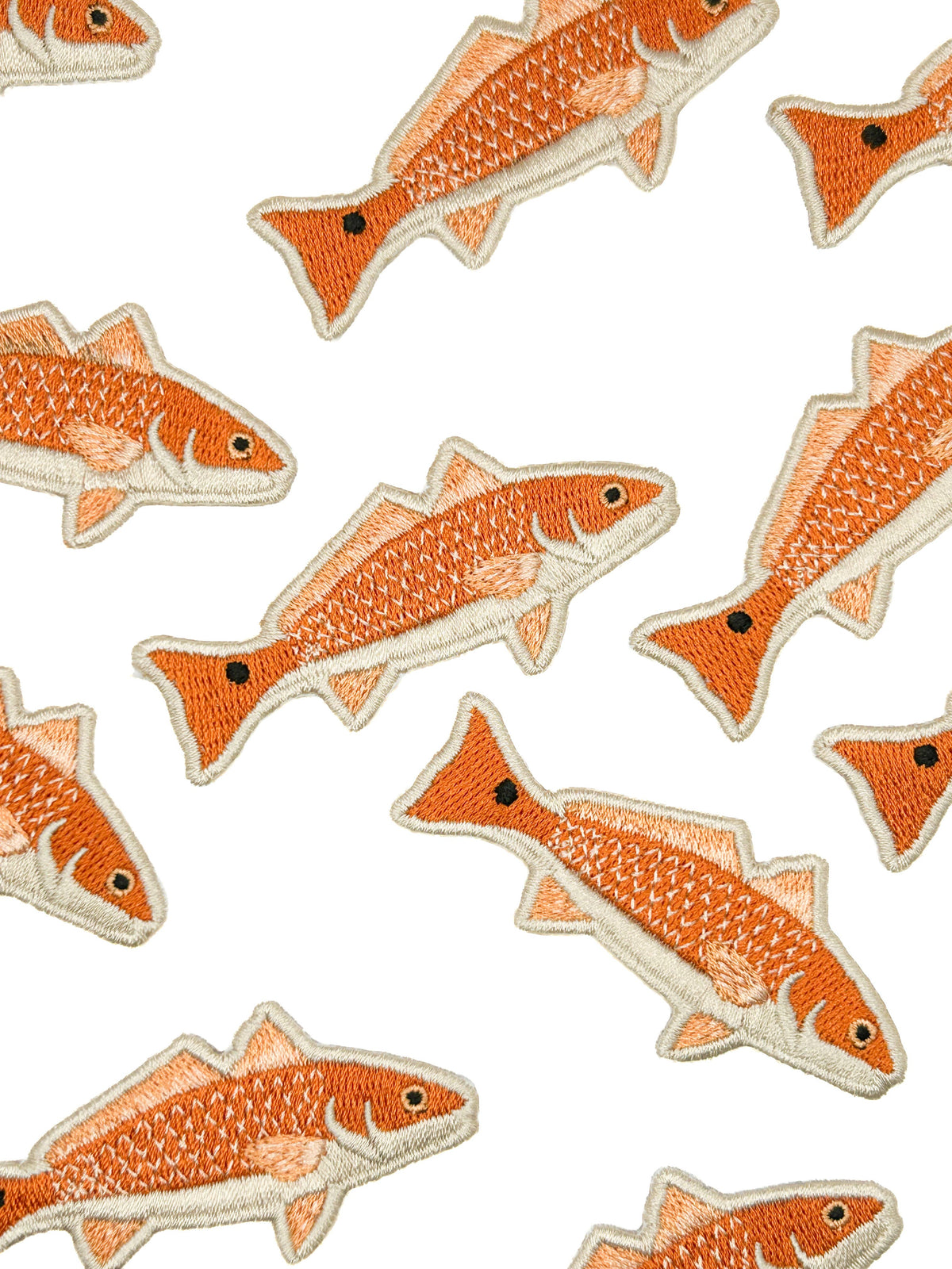 Redfish Embroidered Patch | Red Drum Fish Iron On Fishing