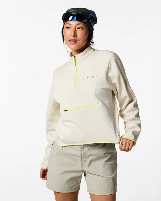 Tempa Fleece Quarter-Zip Pullover (Women's) - Chalk