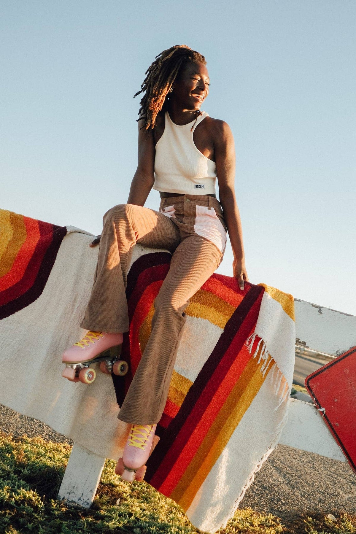 Handwoven Throw Blanket | Bowie | Recycled