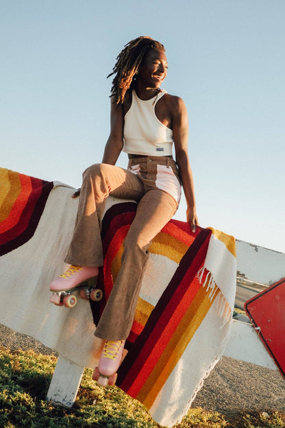 Handwoven Throw Blanket | Bowie | Recycled