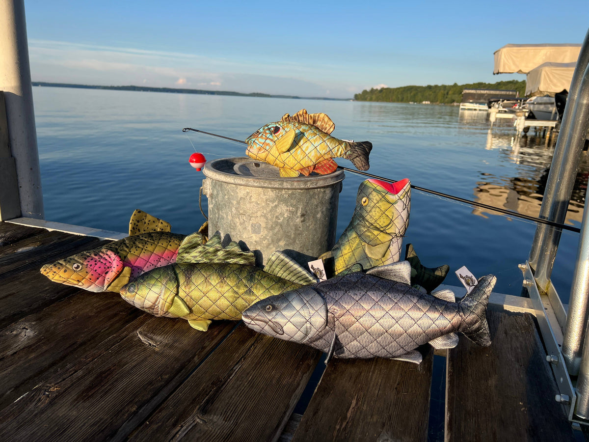 Rainbow Trout Lined Dog Toy