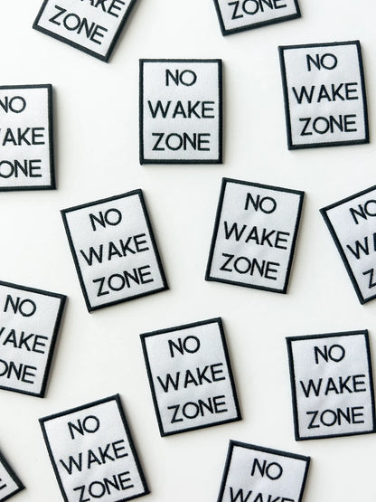 No Wake Zone Embroidered Iron On Patch Lake Beach Lover