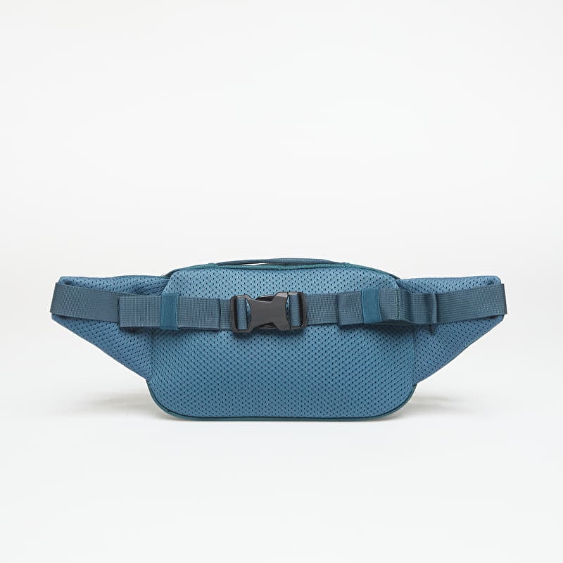 Allpa X 1.5L Hip Pack by Cotopaxi, shown from the back with blue mesh fabric and black buckle.