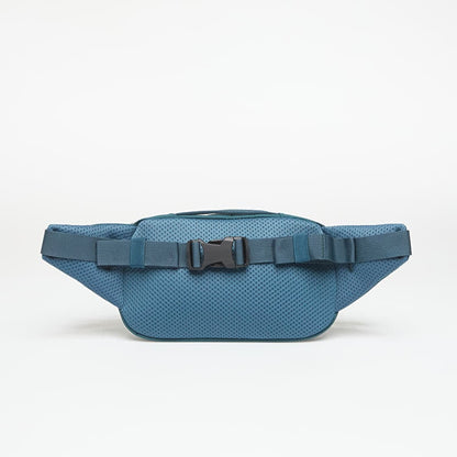 Allpa X 1.5L Hip Pack by Cotopaxi, shown from the back with blue mesh fabric and black buckle.